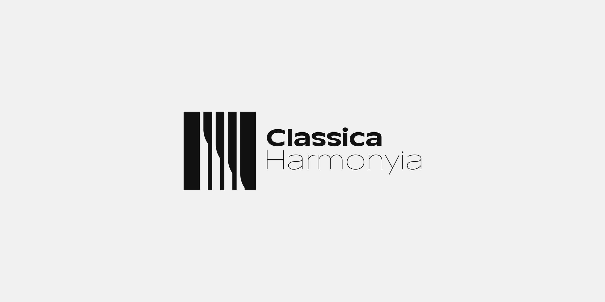 Horizontal lockup — piano-key mark beside the wordmark